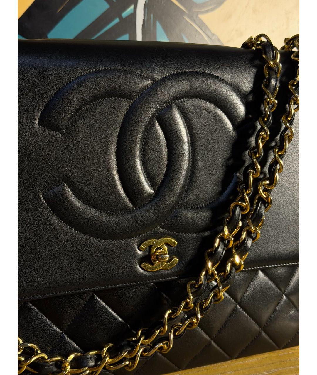 CHANEL Черная кожаная сумка через плечо, фото 3