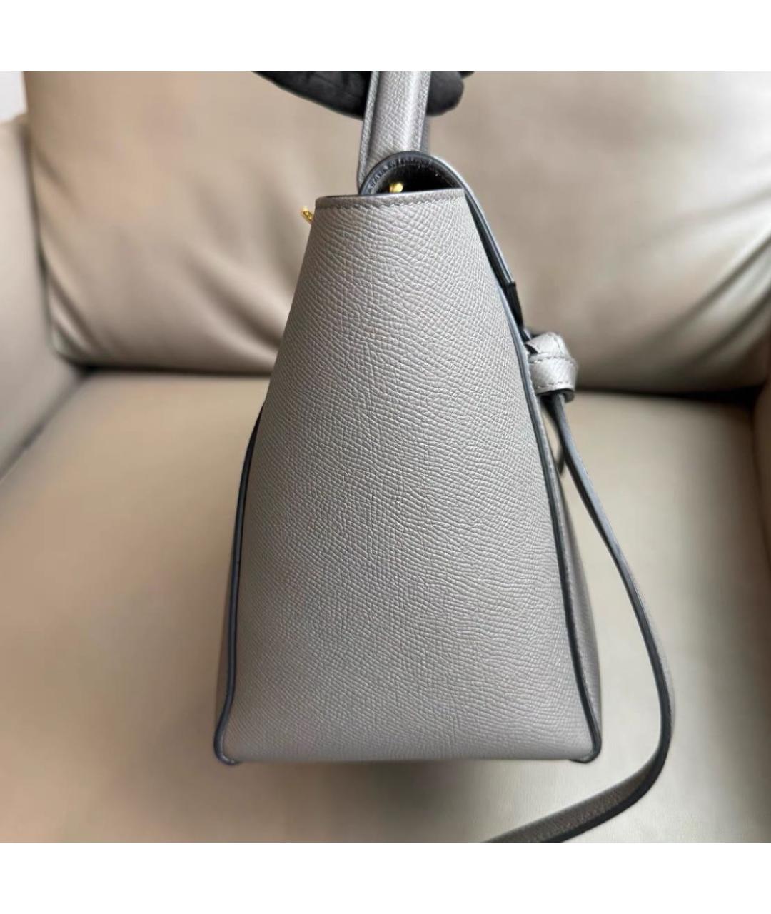 CELINE Серая кожаная сумка через плечо, фото 3