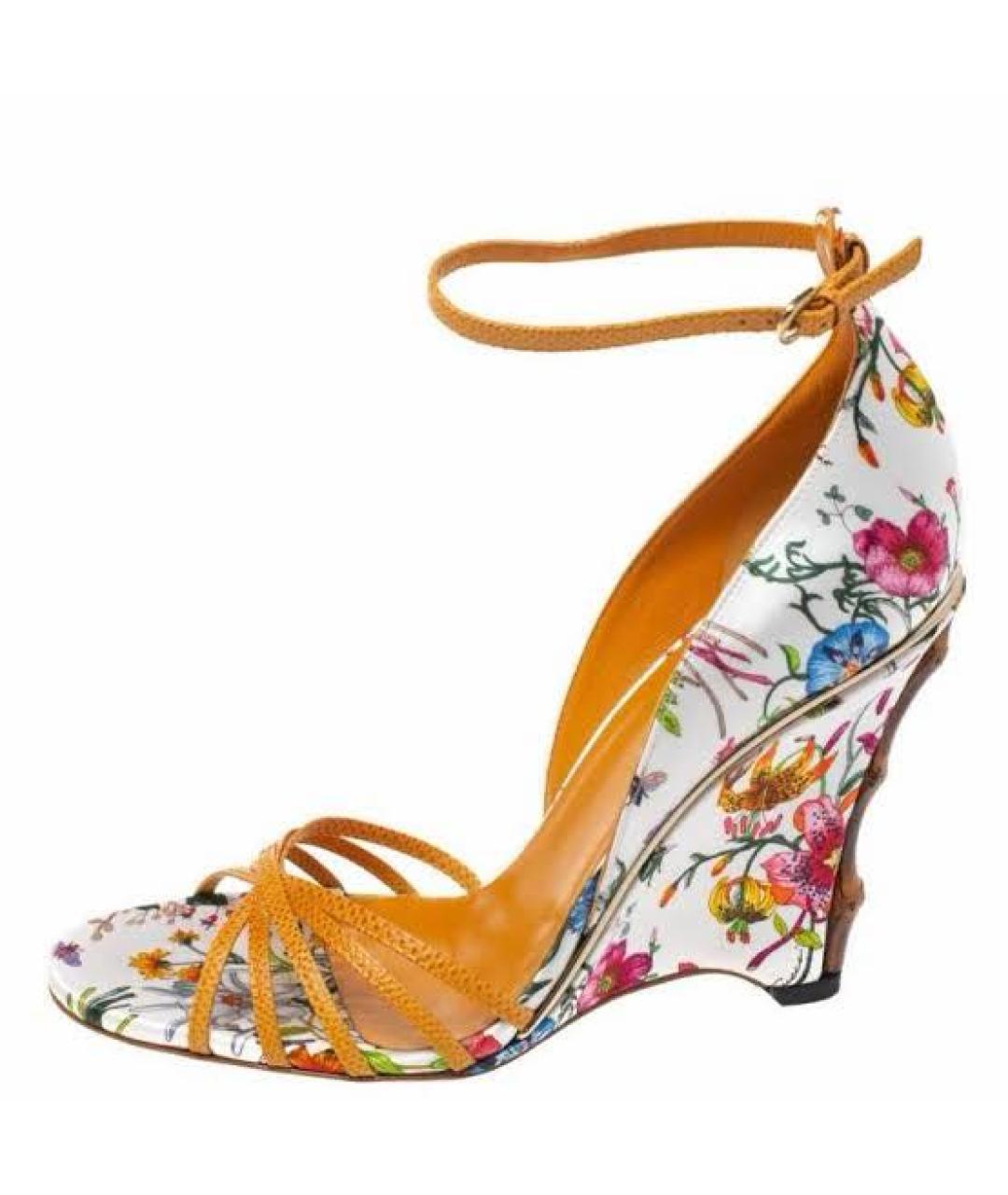 GUCCI Мульти текстильные босоножки, фото 6