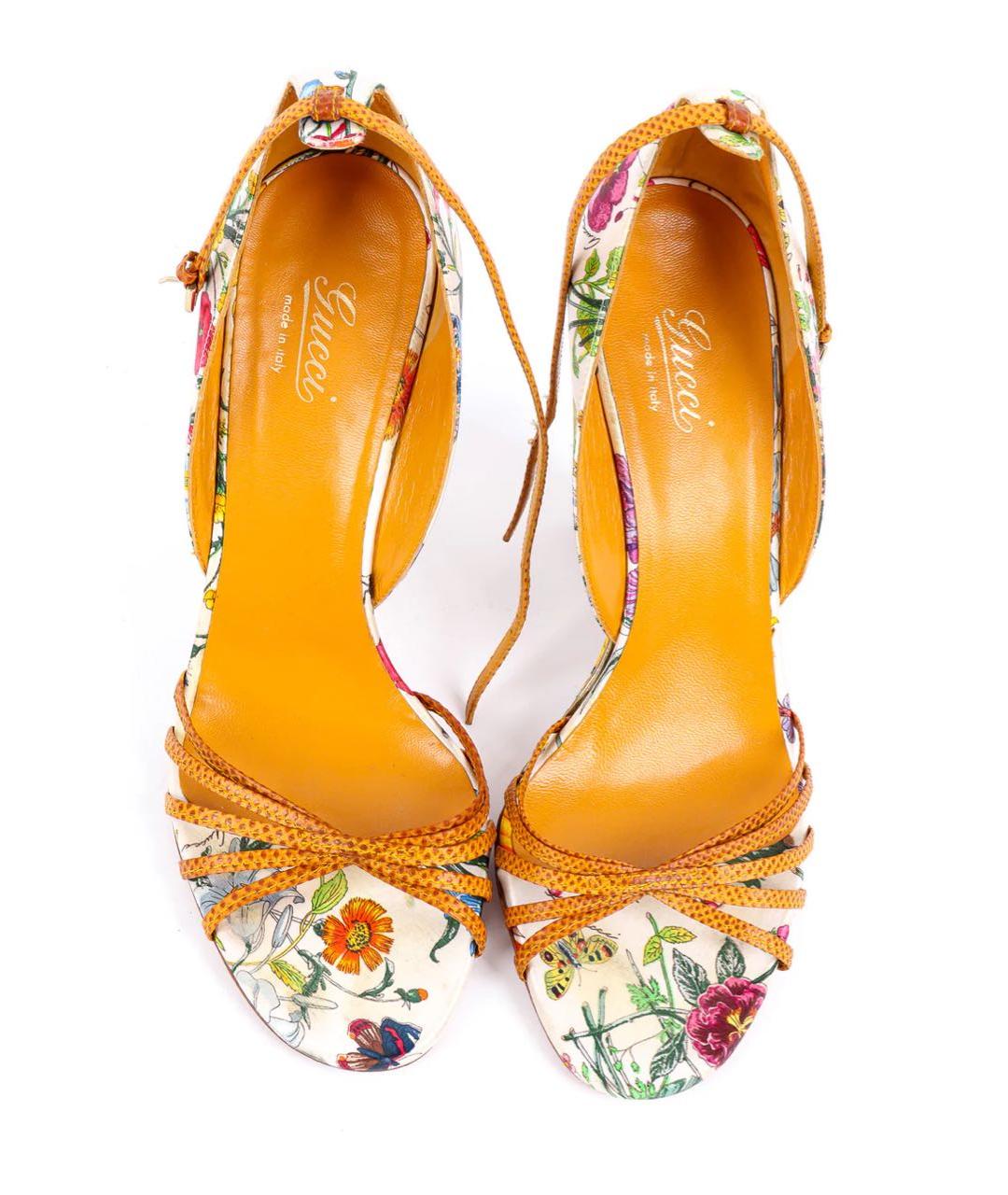 GUCCI Мульти текстильные босоножки, фото 2