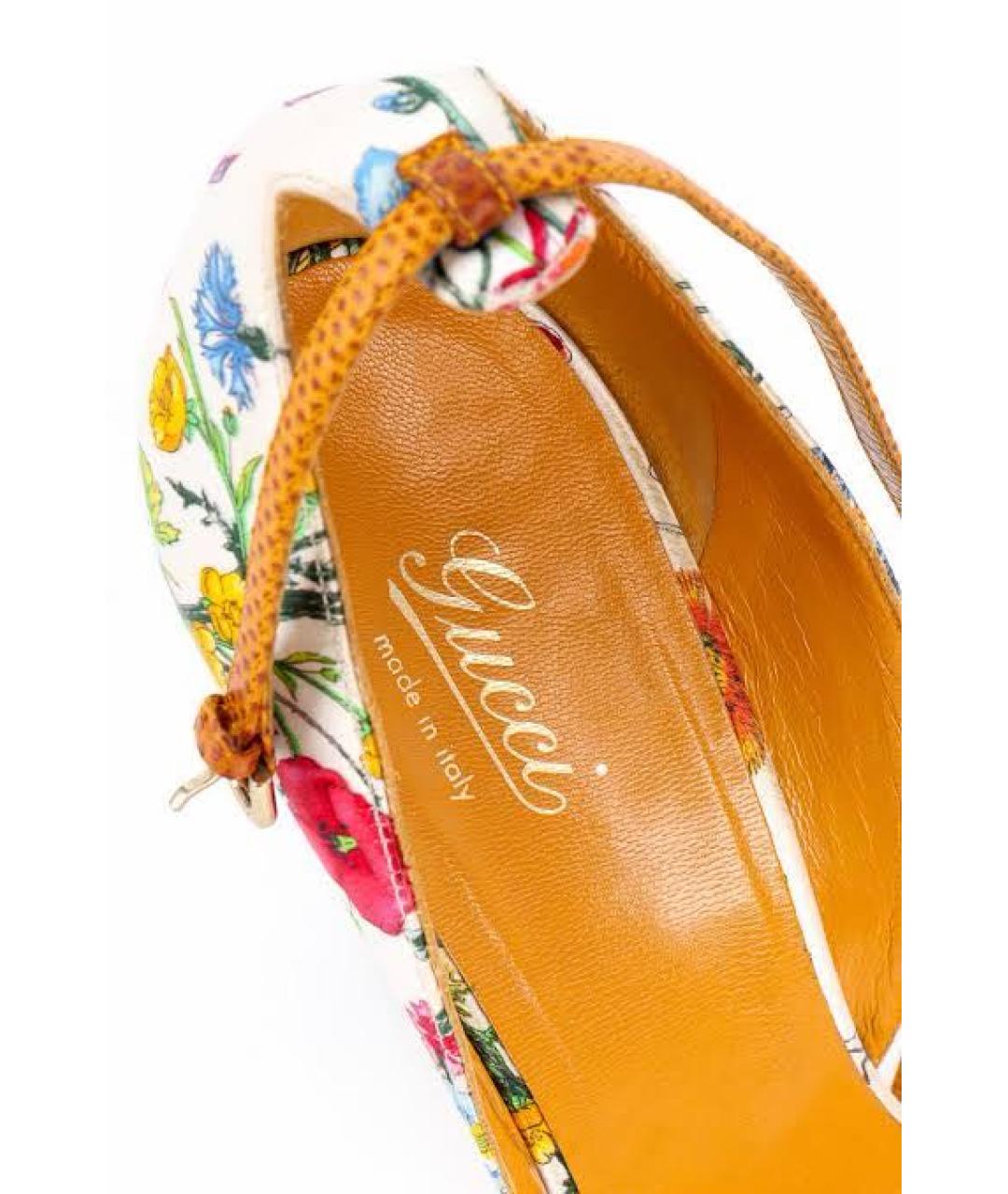GUCCI Мульти текстильные босоножки, фото 3