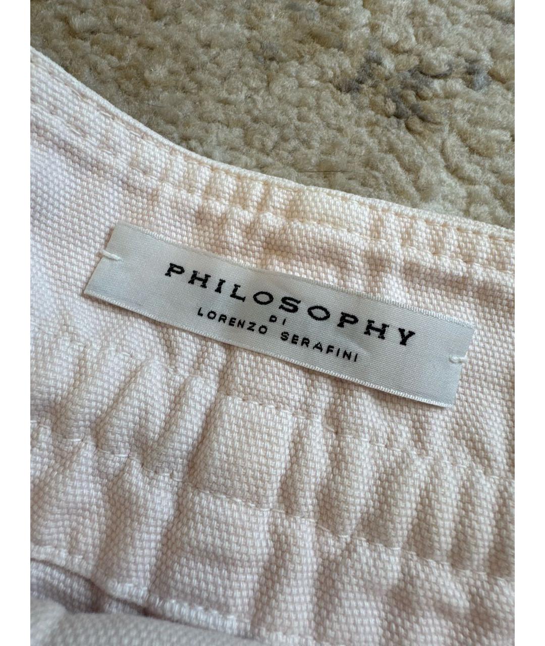 PHILOSOPHY DI LORENZO SERAFINI Розовые деним шорты, фото 5