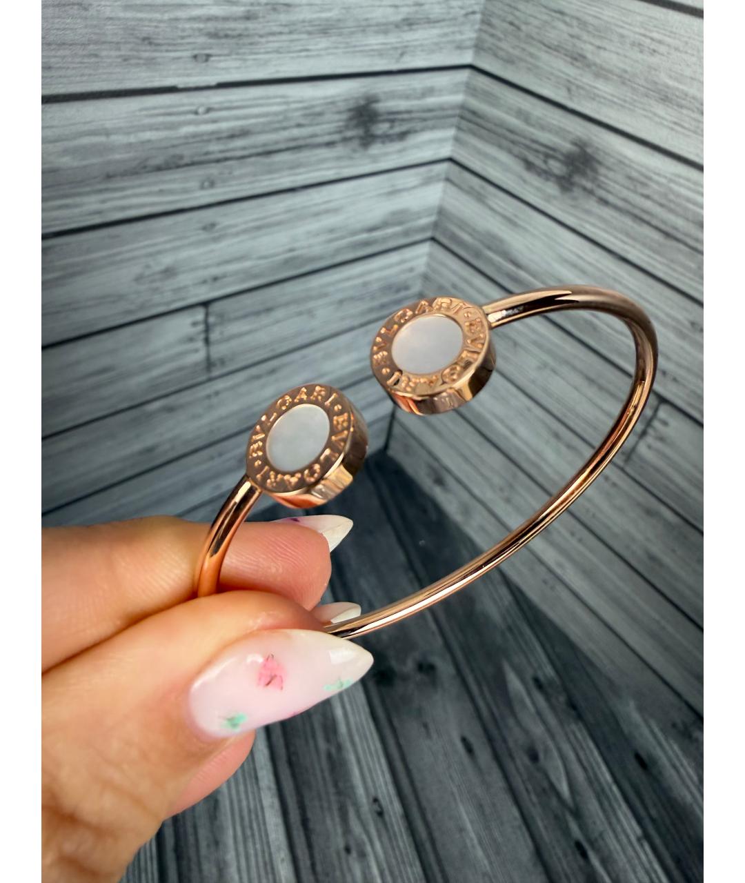 BVLGARI Белый браслет из розового золота, фото 3