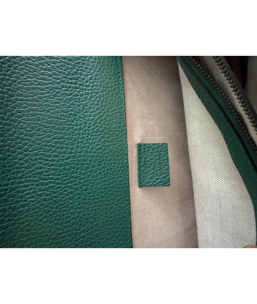 GUCCI Зеленая кожаная сумка через плечо, фото 4