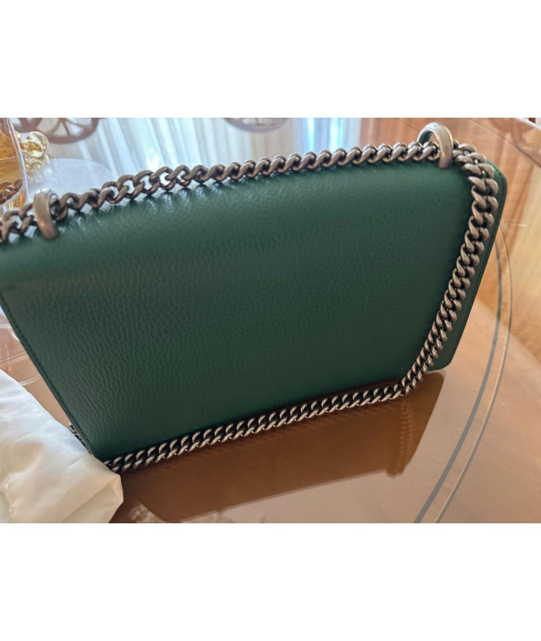 GUCCI Зеленая кожаная сумка через плечо, фото 3