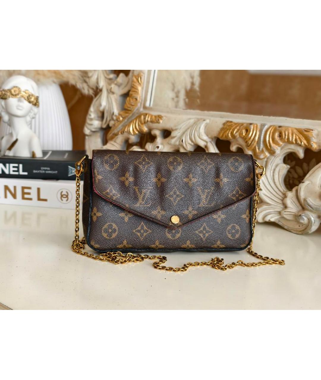 LOUIS VUITTON Коричневая сумка с короткими ручками, фото 2
