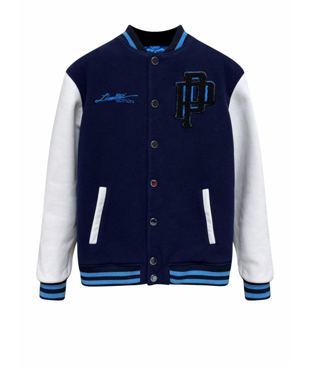 PHILIPP PLEIN Темно-синяя кожаная куртка, фото 1