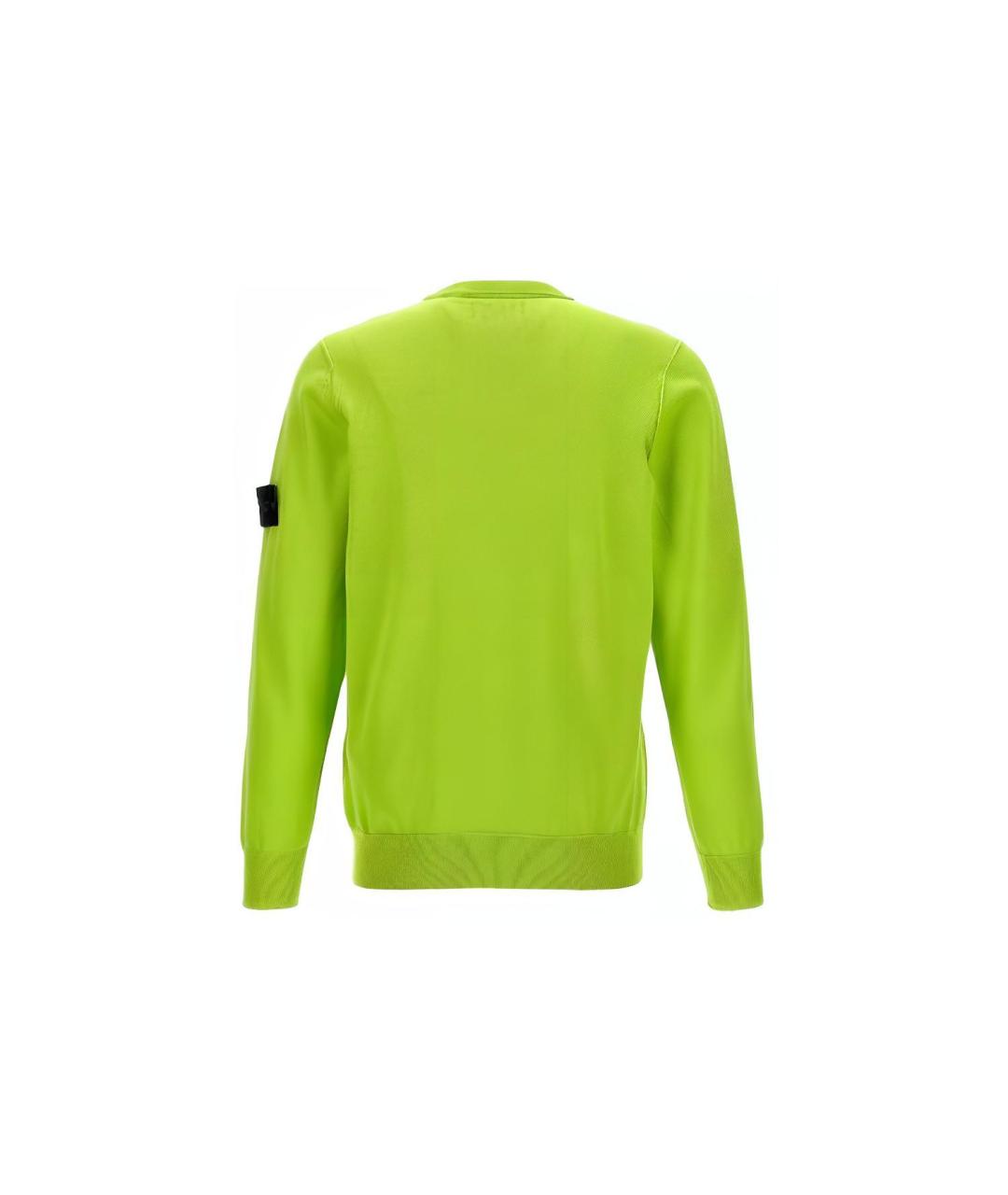 STONE ISLAND Салатовый хлопковый джемпер / свитер, фото 2