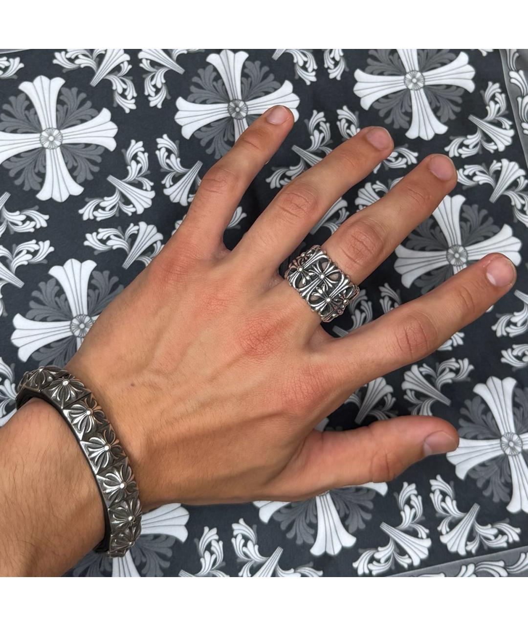 CHROME HEARTS Серебряное серебряное кольцо, фото 4