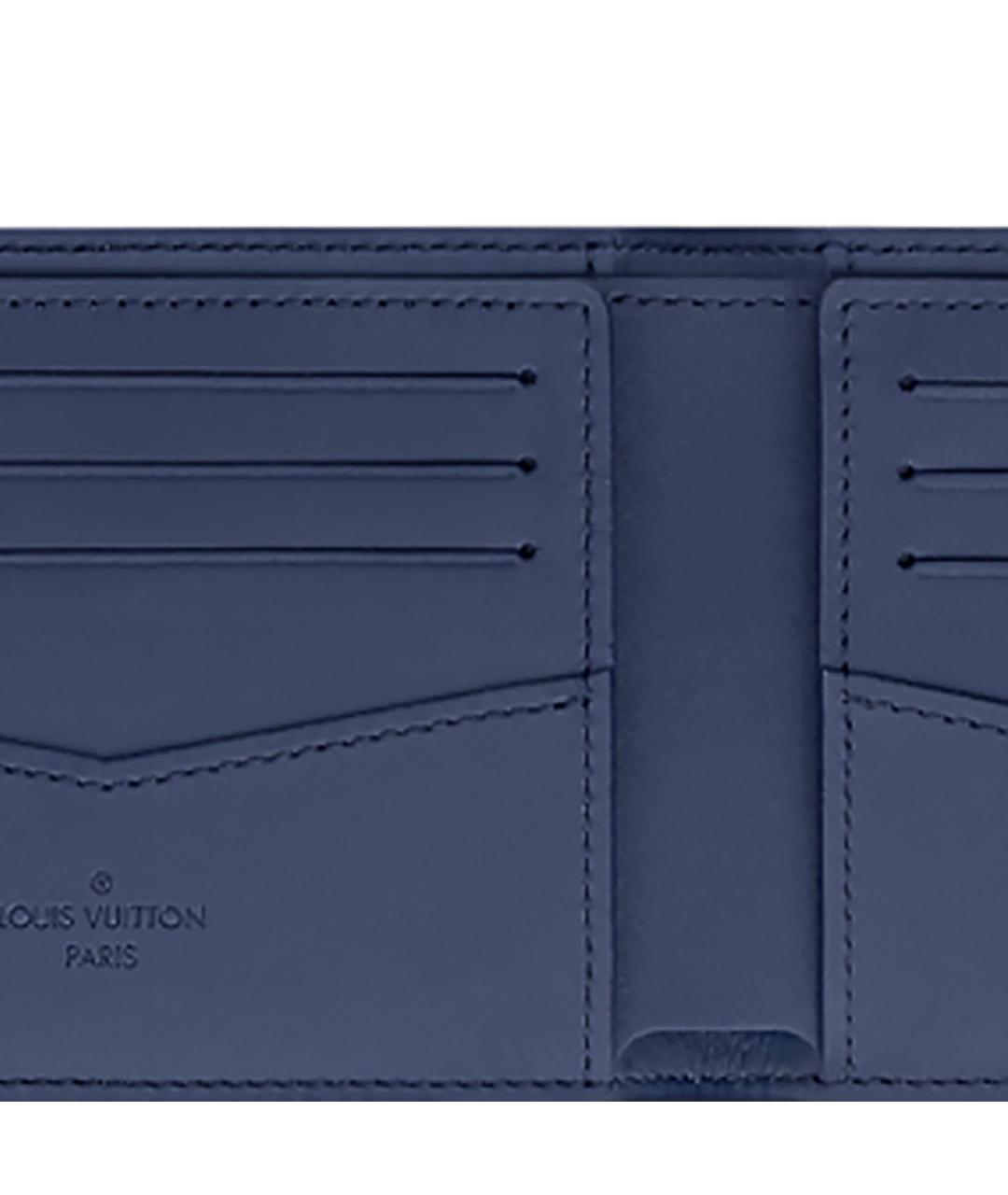 LOUIS VUITTON Синий кожаный кошелек, фото 5