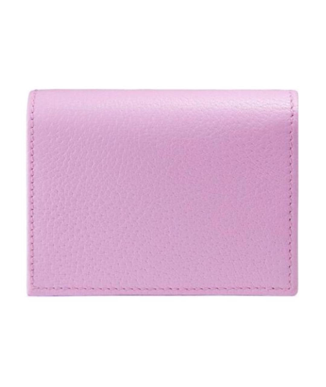 GUCCI Розовый кожаный кошелек, фото 3