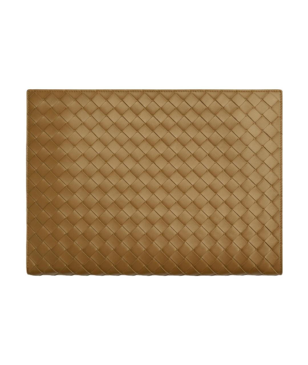 BOTTEGA VENETA Горчичная кожаная папка для документов, фото 2