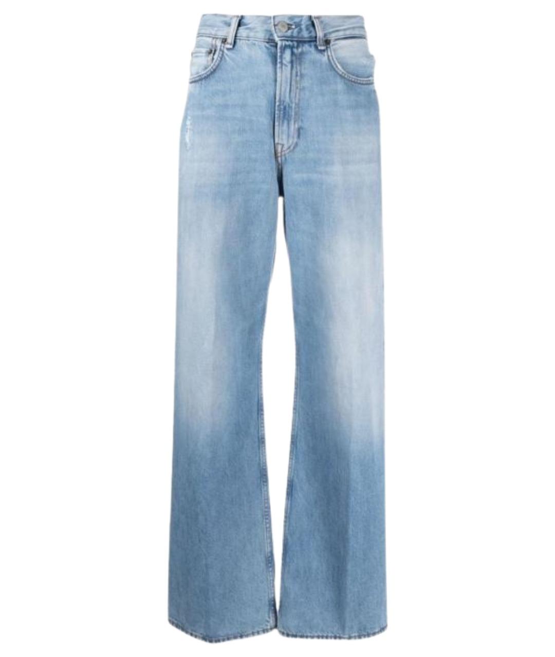 ACNE STUDIOS Синие хлопковые прямые джинсы, фото 1