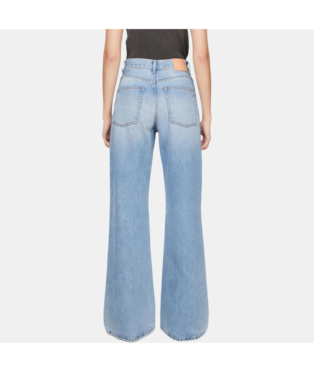 ACNE STUDIOS Синие хлопковые прямые джинсы, фото 5