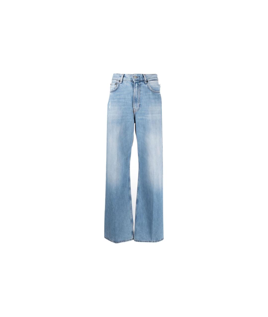 ACNE STUDIOS Синие хлопковые прямые джинсы, фото 6