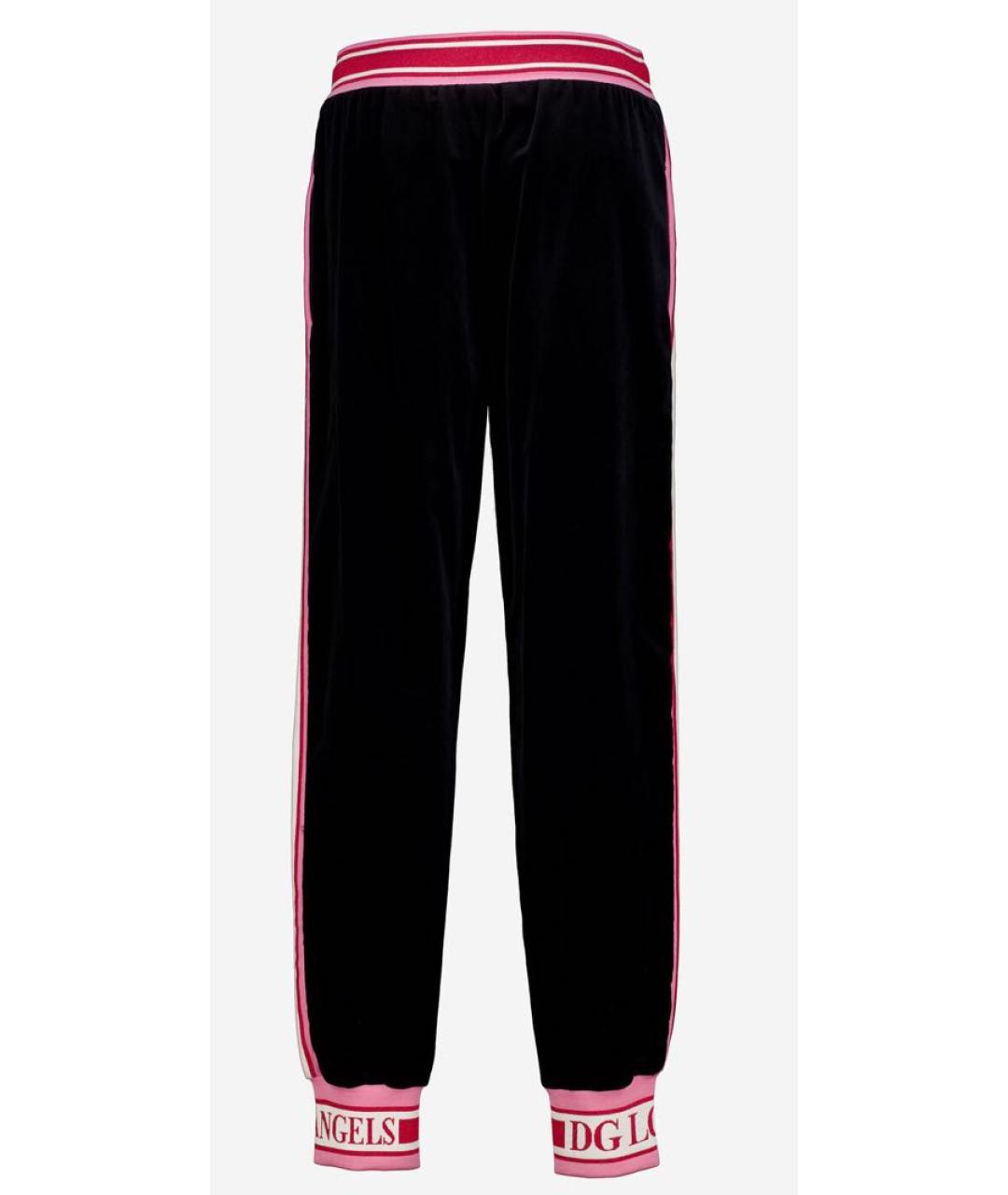 DOLCE&GABBANA Черные хлопковые прямые брюки, фото 2