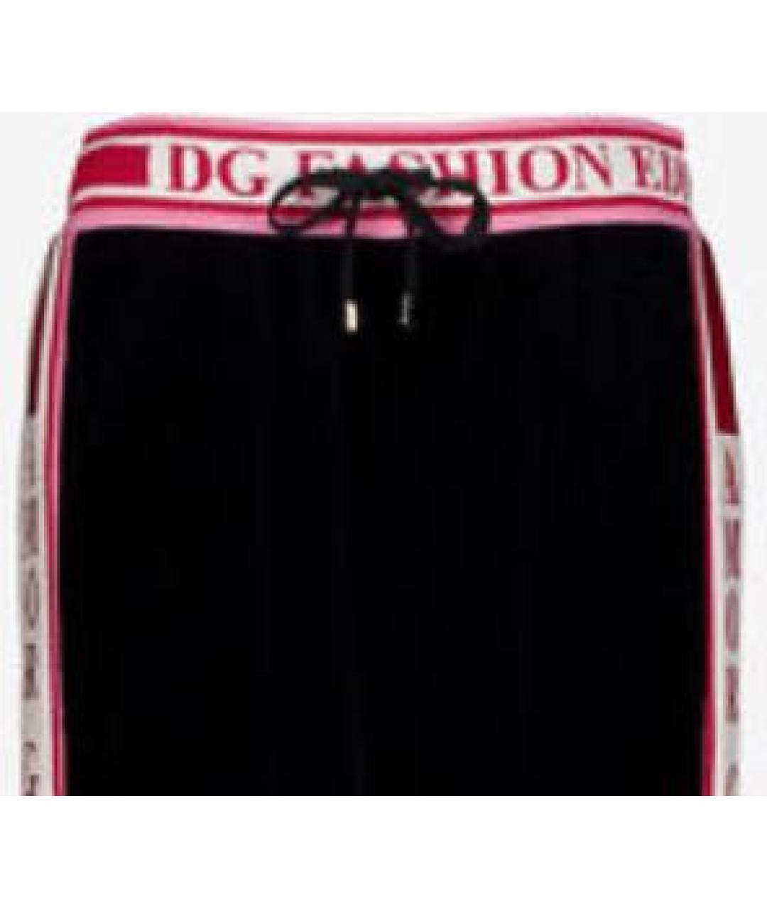 DOLCE&GABBANA Черные хлопковые прямые брюки, фото 3