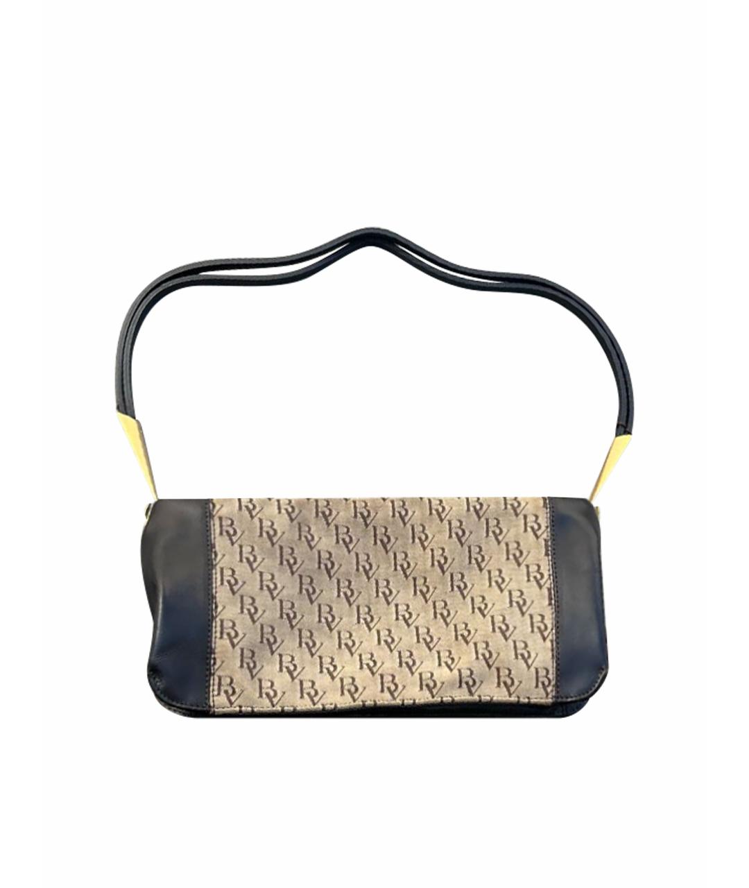 BOTTEGA VENETA Коричневая тканевая сумка с короткими ручками, фото 1