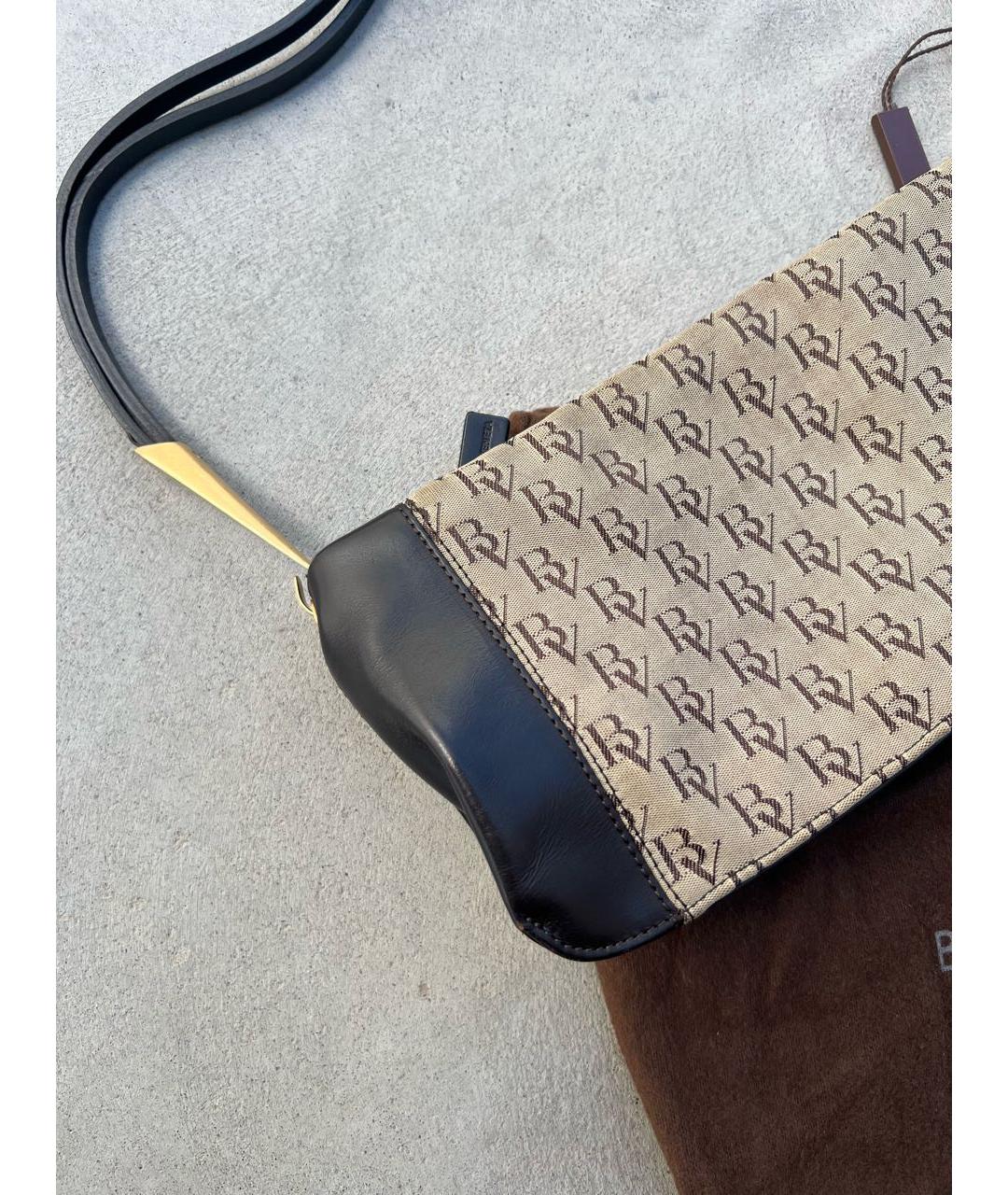 BOTTEGA VENETA Коричневая тканевая сумка с короткими ручками, фото 2
