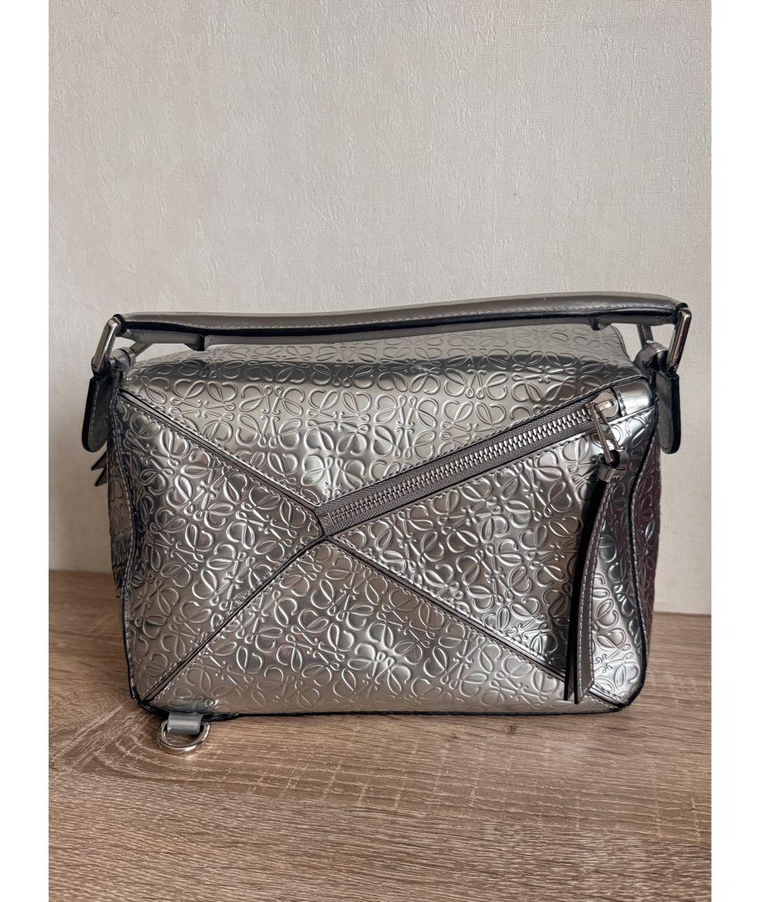 LOEWE Серебряная кожаная сумка через плечо, фото 2