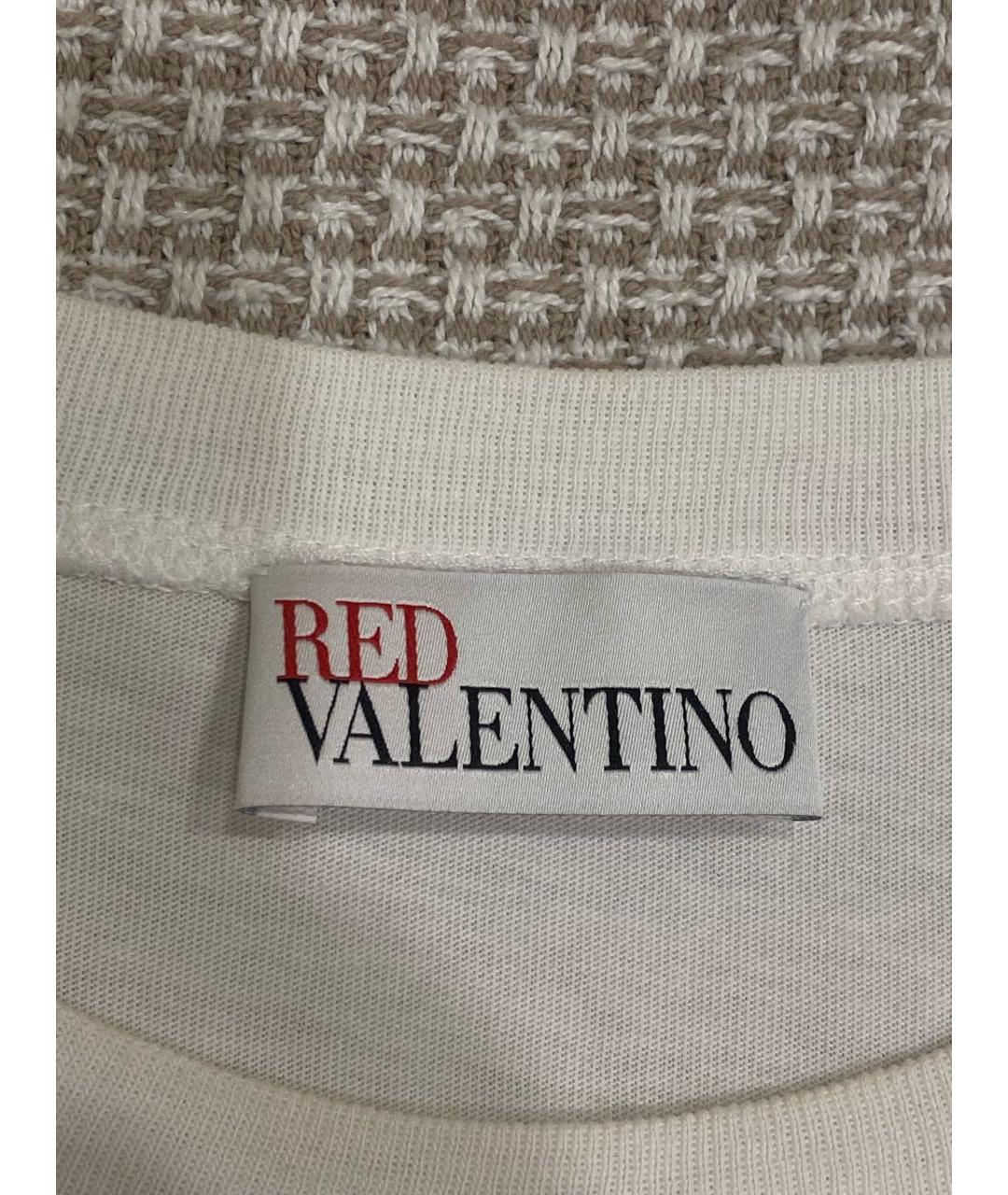 RED VALENTINO Белое хлопковое повседневное платье, фото 7