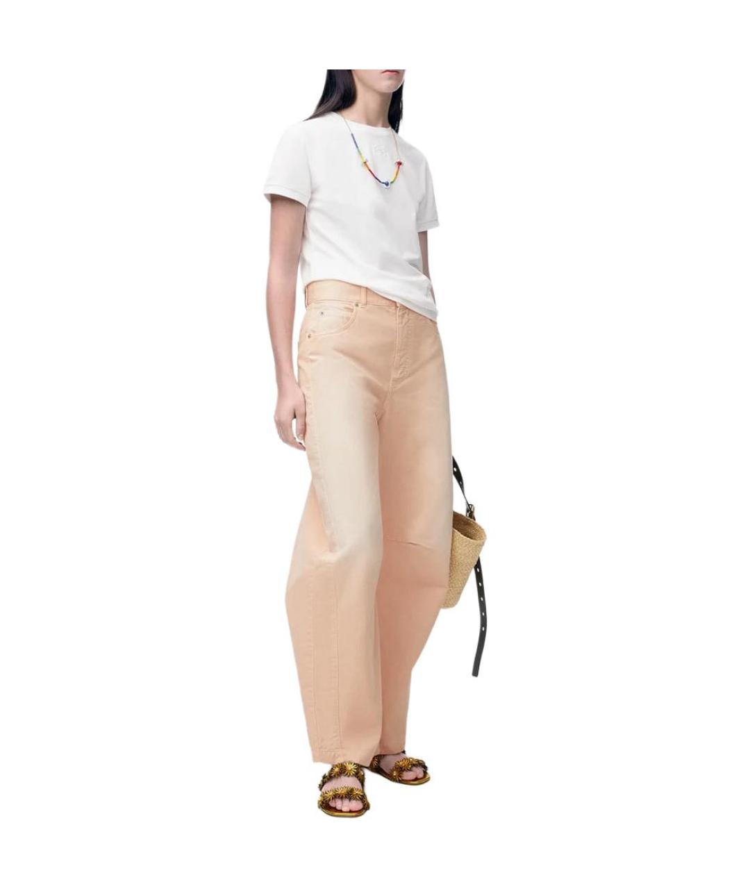 LOEWE Белая хлопковая футболка, фото 4