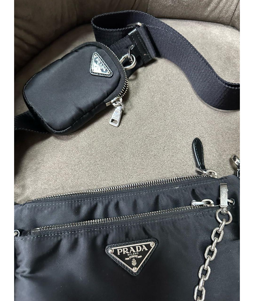 PRADA Черная сумка через плечо, фото 2