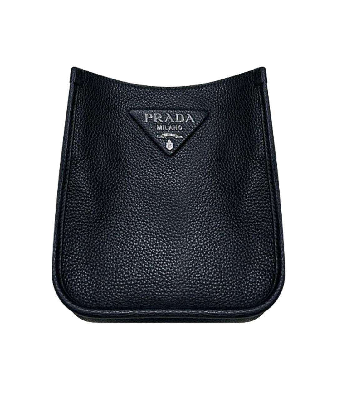 PRADA Черная кожаная сумка тоут, фото 1