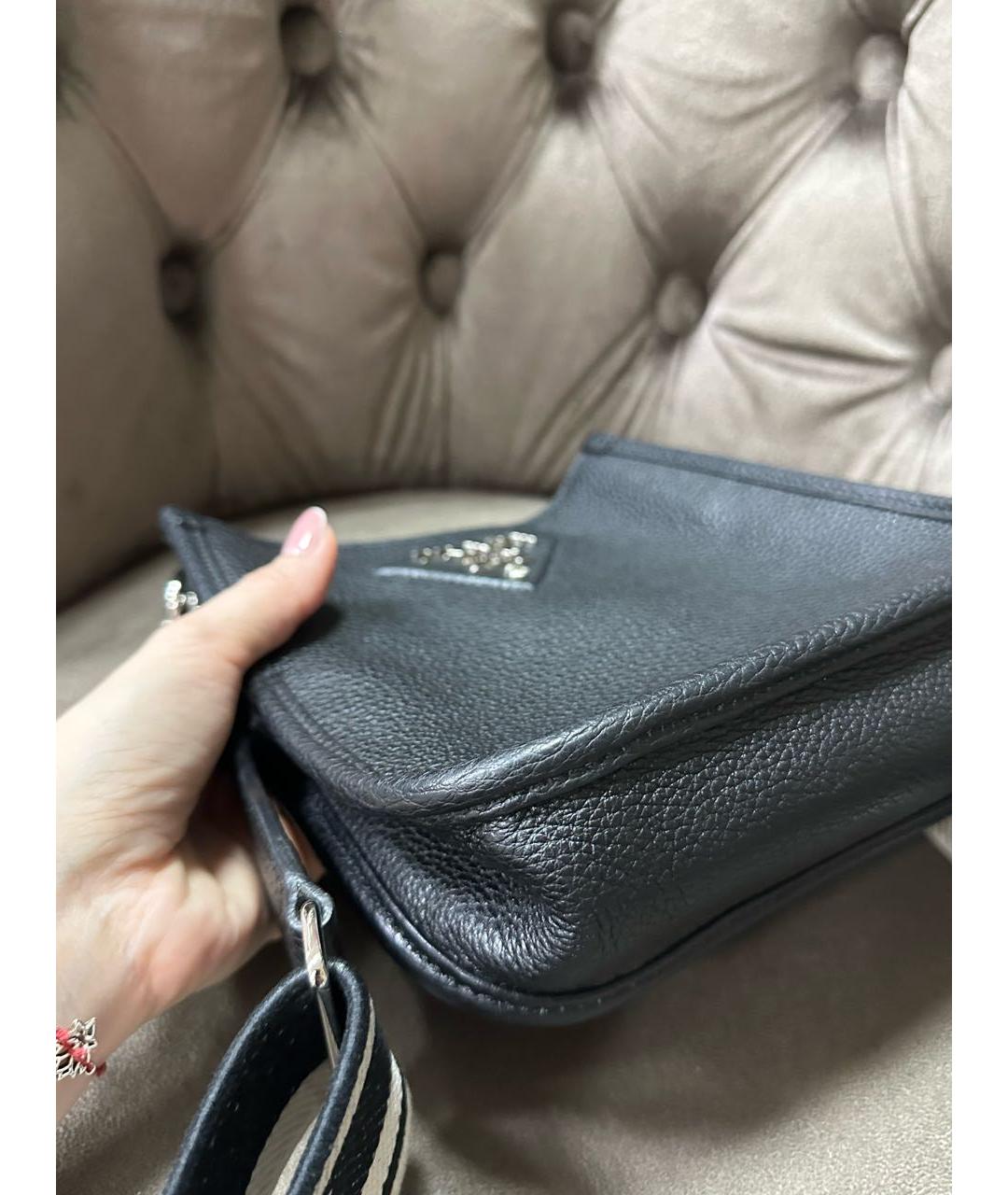 PRADA Черная кожаная сумка тоут, фото 3