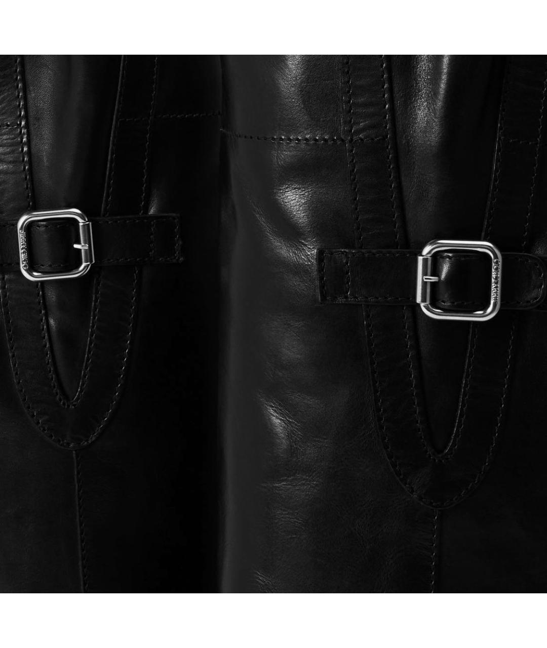 JIMMY CHOO Черные кожаные сапоги, фото 6