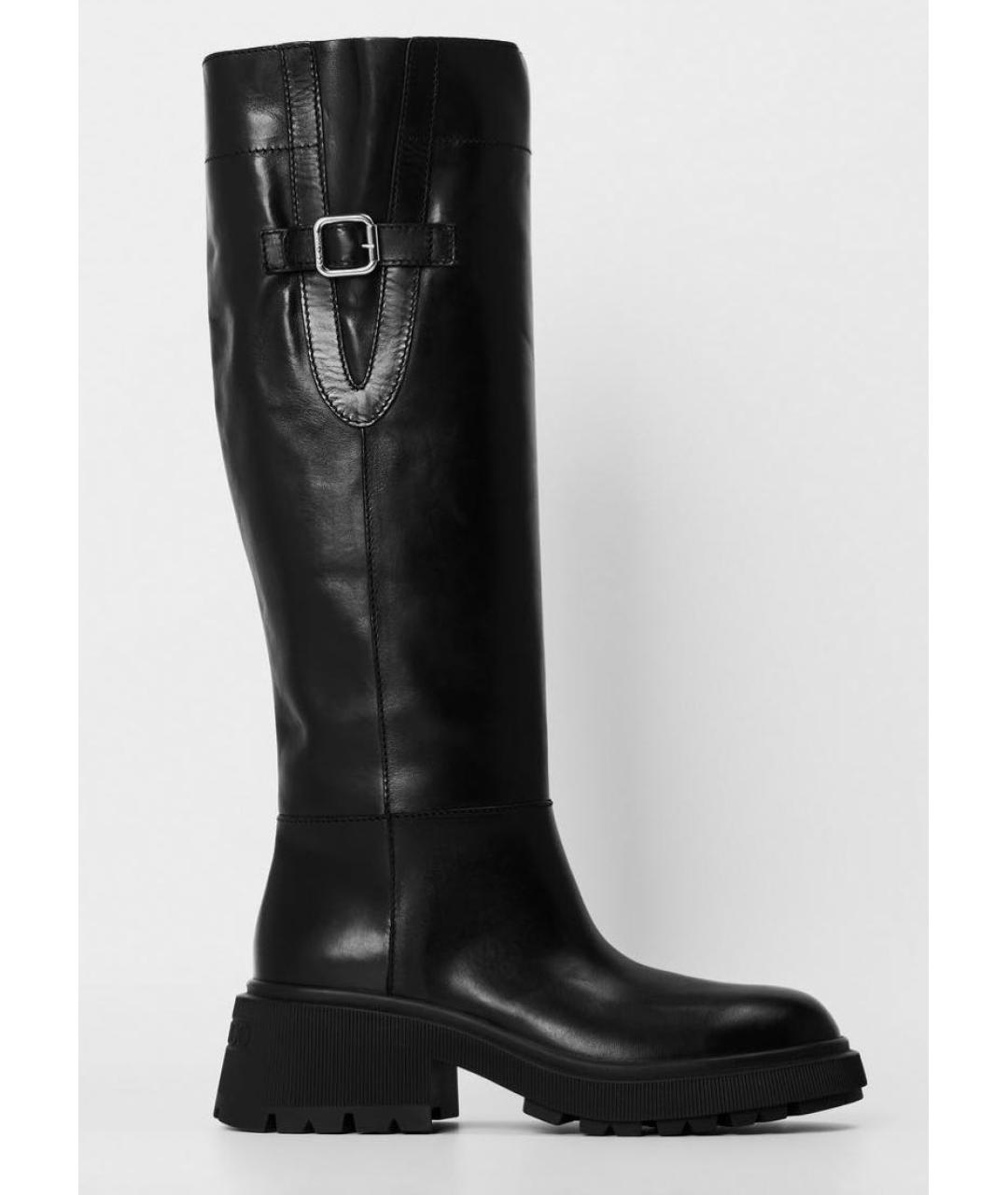 JIMMY CHOO Черные кожаные сапоги, фото 9