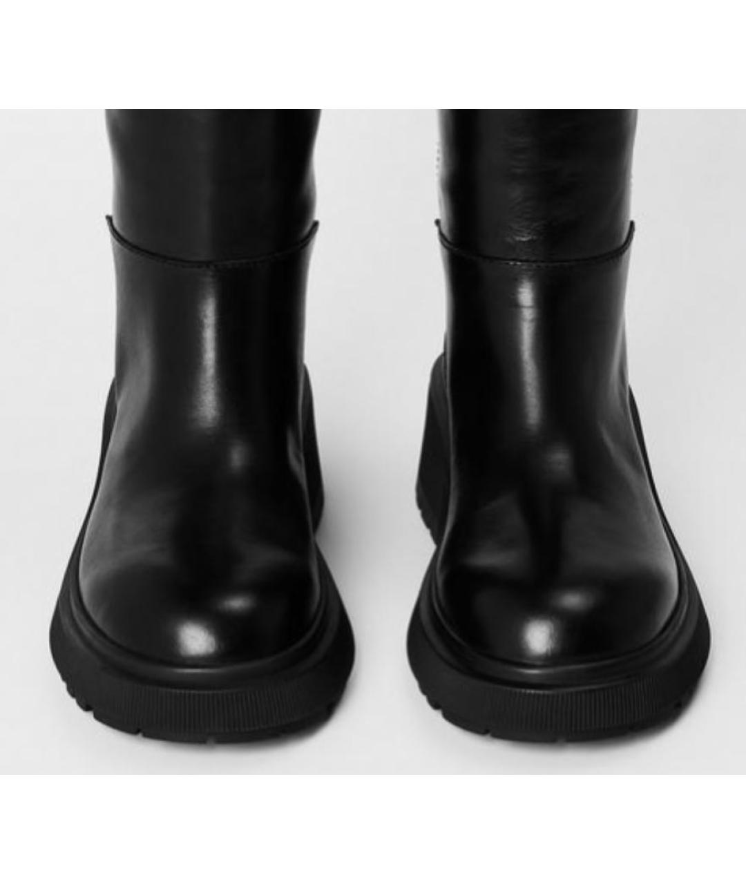 JIMMY CHOO Черные кожаные сапоги, фото 3
