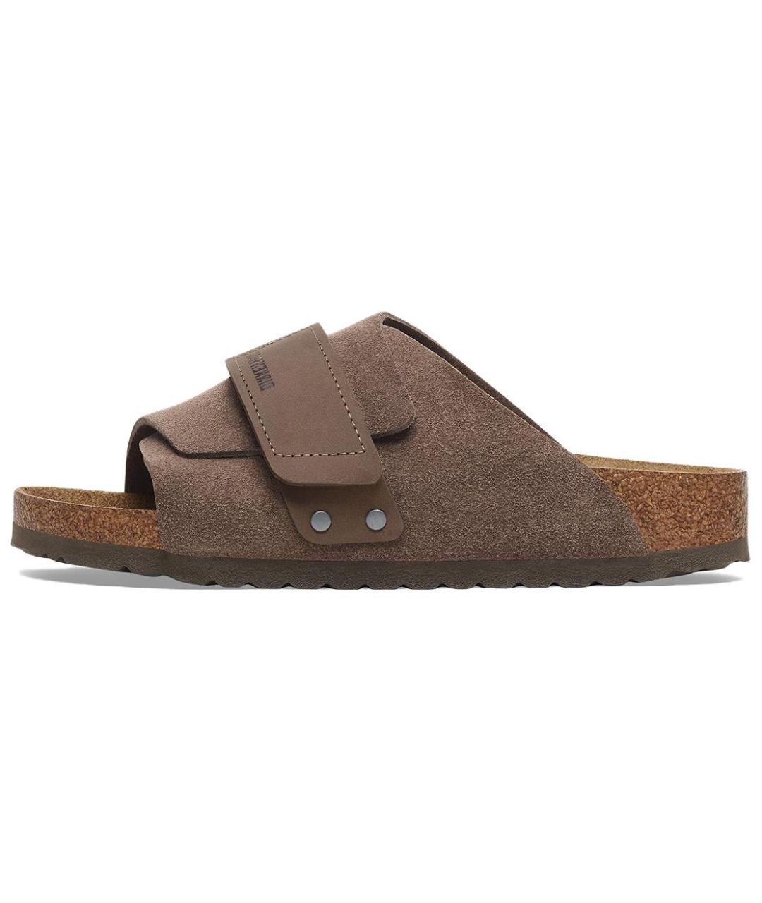 BIRKENSTOCK Коричневые замшевые шлепанцы, фото 4