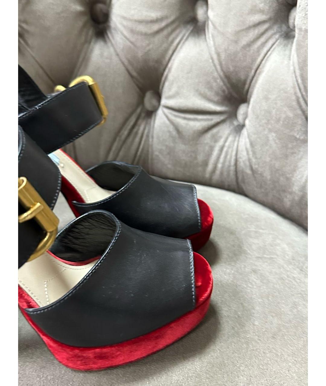 PRADA Мульти бархатные босоножки, фото 2
