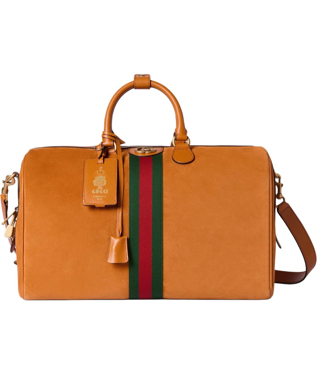 GUCCI Оранжевая замшевая дорожная/спортивная сумка, фото 1