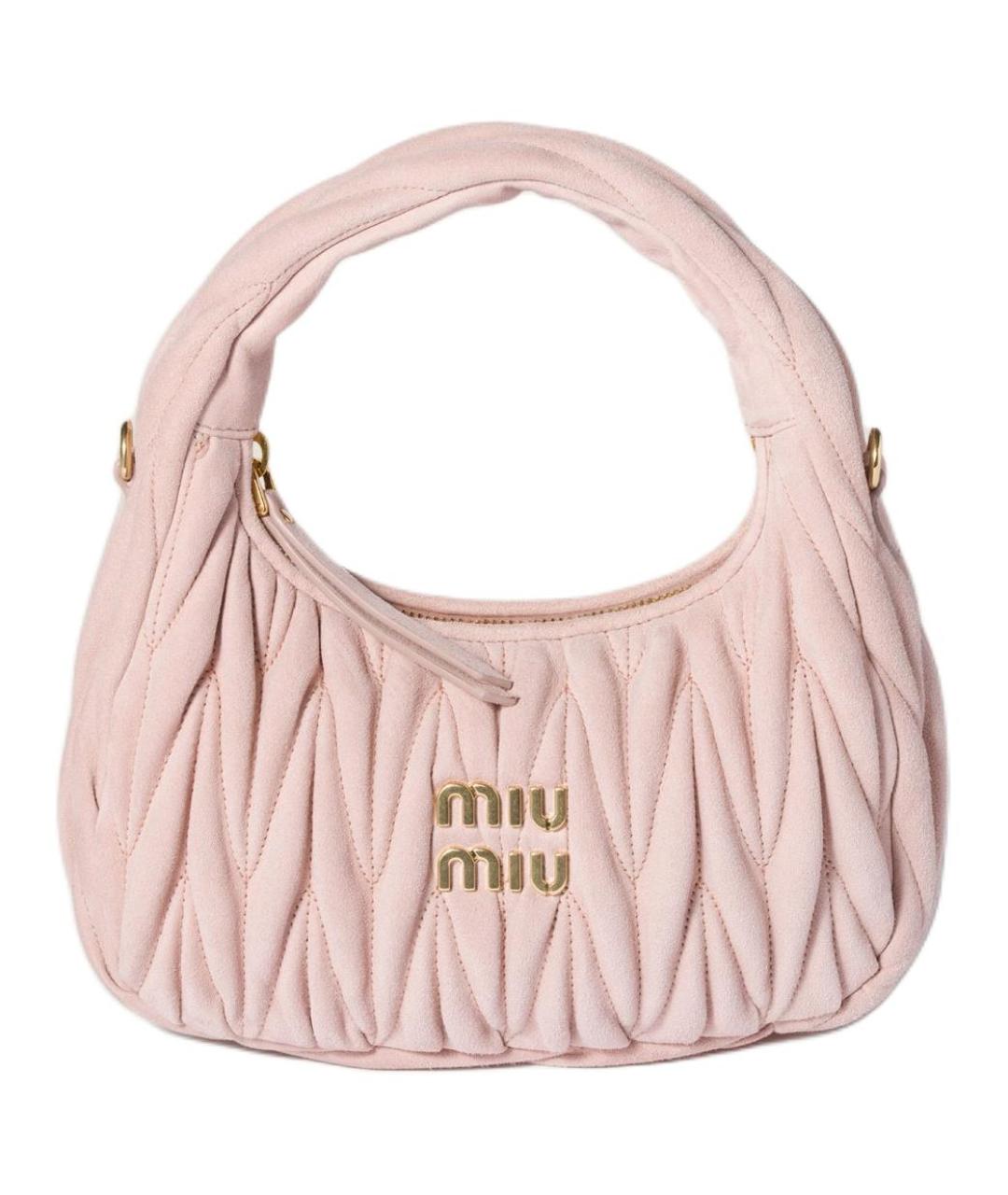 MIU MIU Розовая кожаная сумка через плечо, фото 1