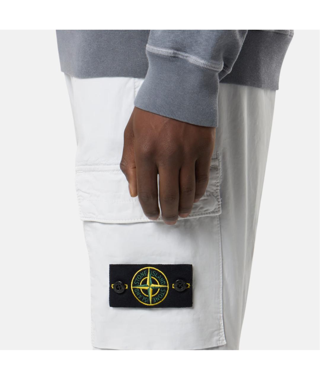 STONE ISLAND Голубые брюки чинос, фото 3