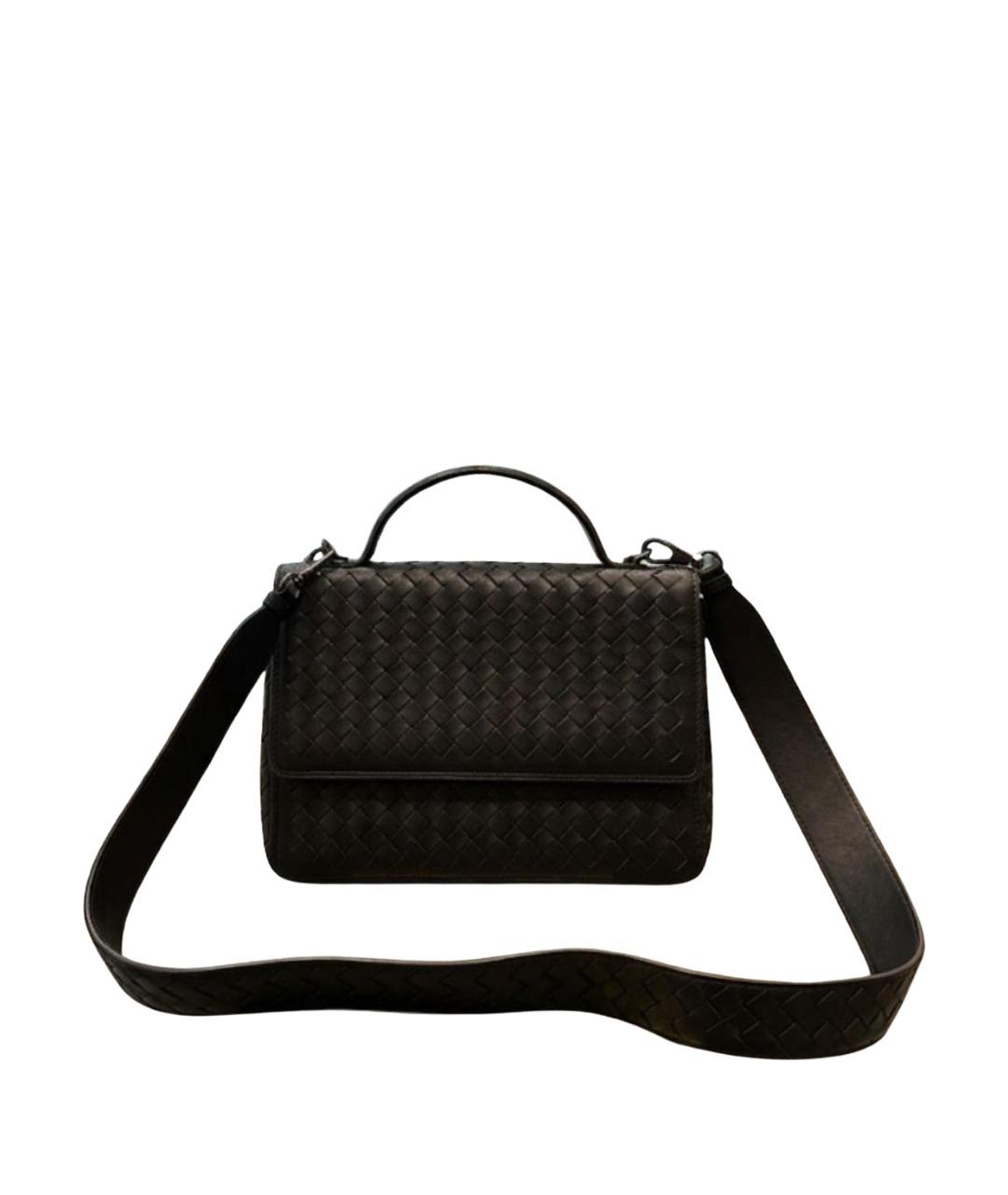 BOTTEGA VENETA Черная кожаная сумка тоут, фото 1