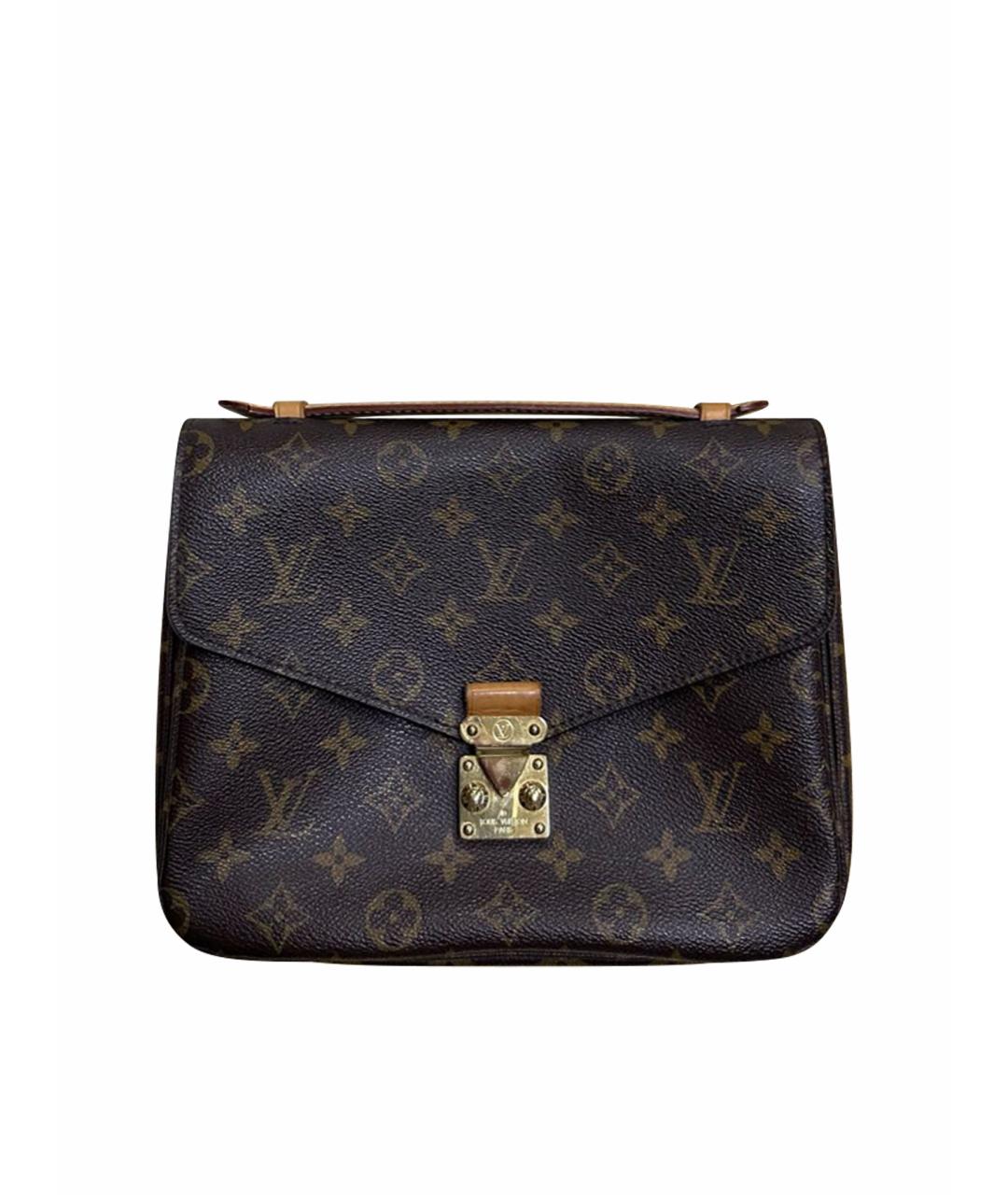 LOUIS VUITTON Коричневая кожаная сумка тоут, фото 1