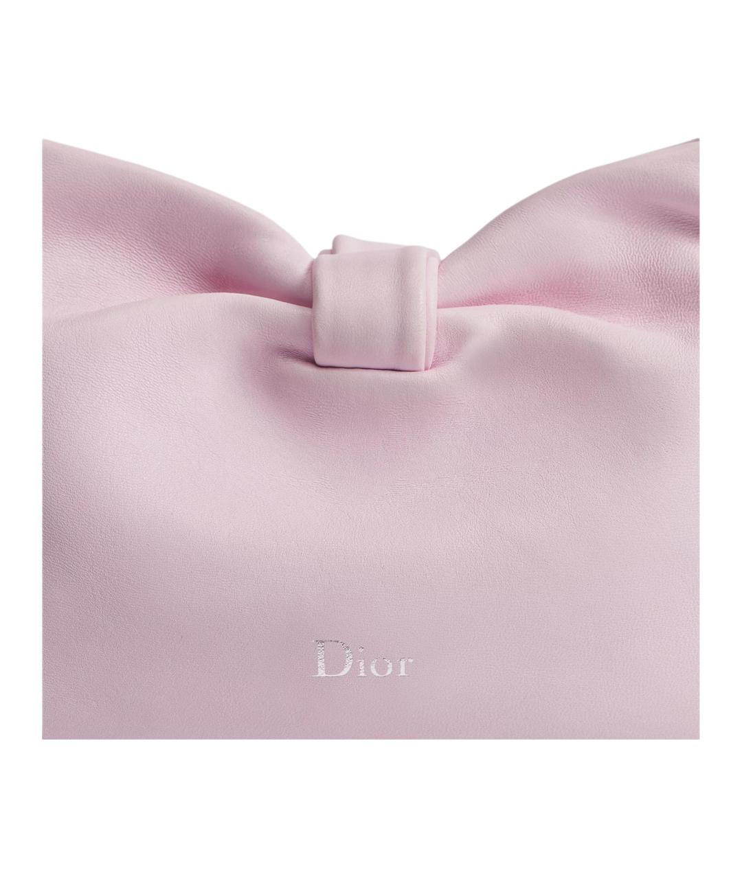 CHRISTIAN DIOR Розовая кожаная сумка через плечо, фото 4