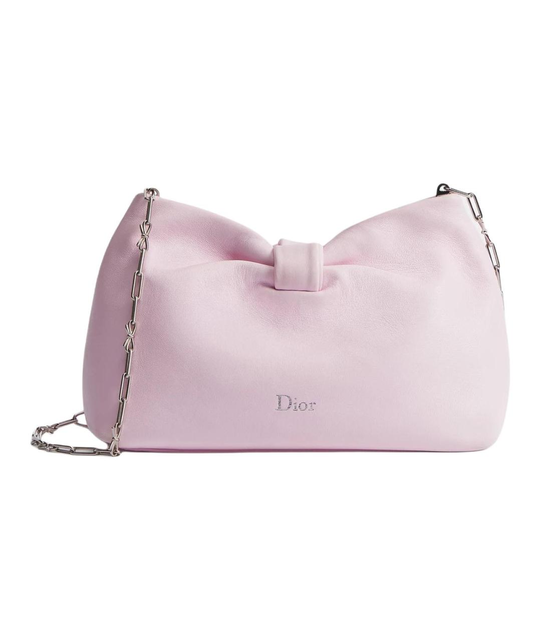 CHRISTIAN DIOR Розовая кожаная сумка через плечо, фото 1