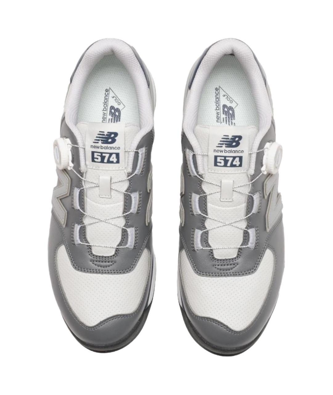 NEW BALANCE Серые кожаные кроссовки, фото 3