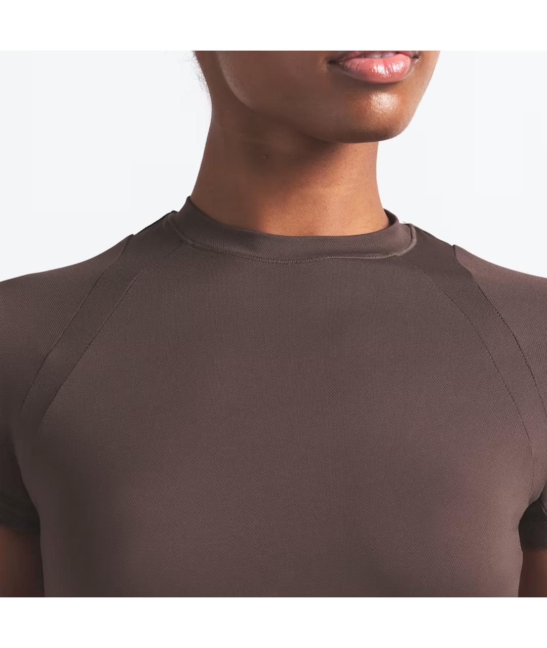 NIKE Коричневая синтетическая футболка, фото 5