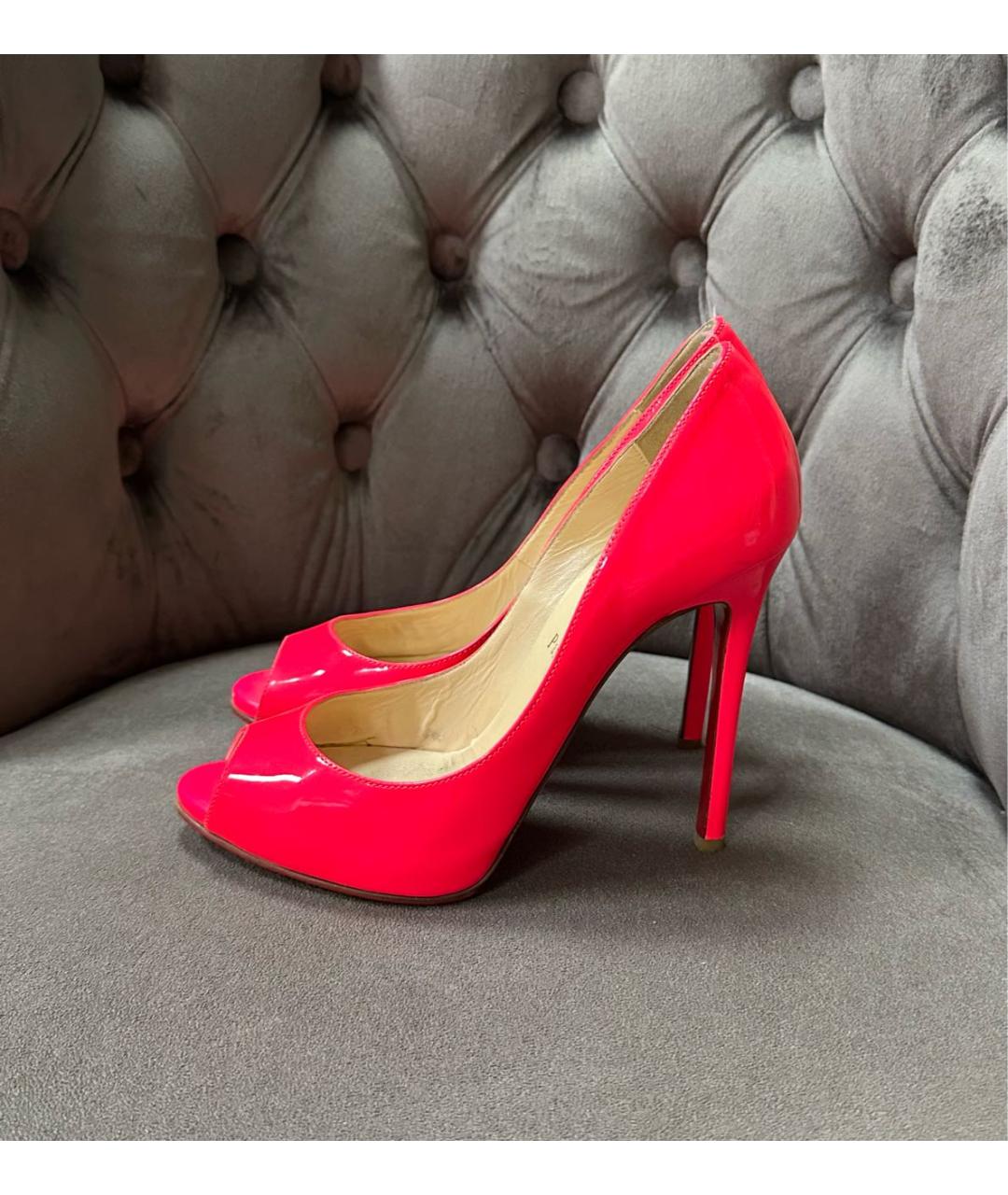 CHRISTIAN LOUBOUTIN Розовые туфли из лакированной кожи, фото 7