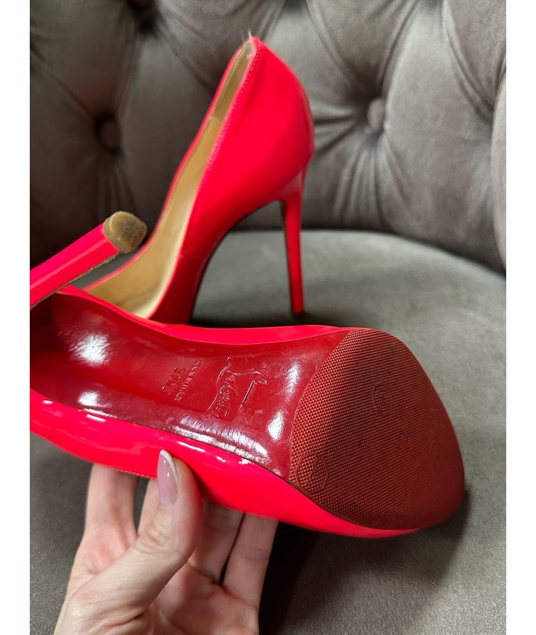 CHRISTIAN LOUBOUTIN Розовые туфли из лакированной кожи, фото 5