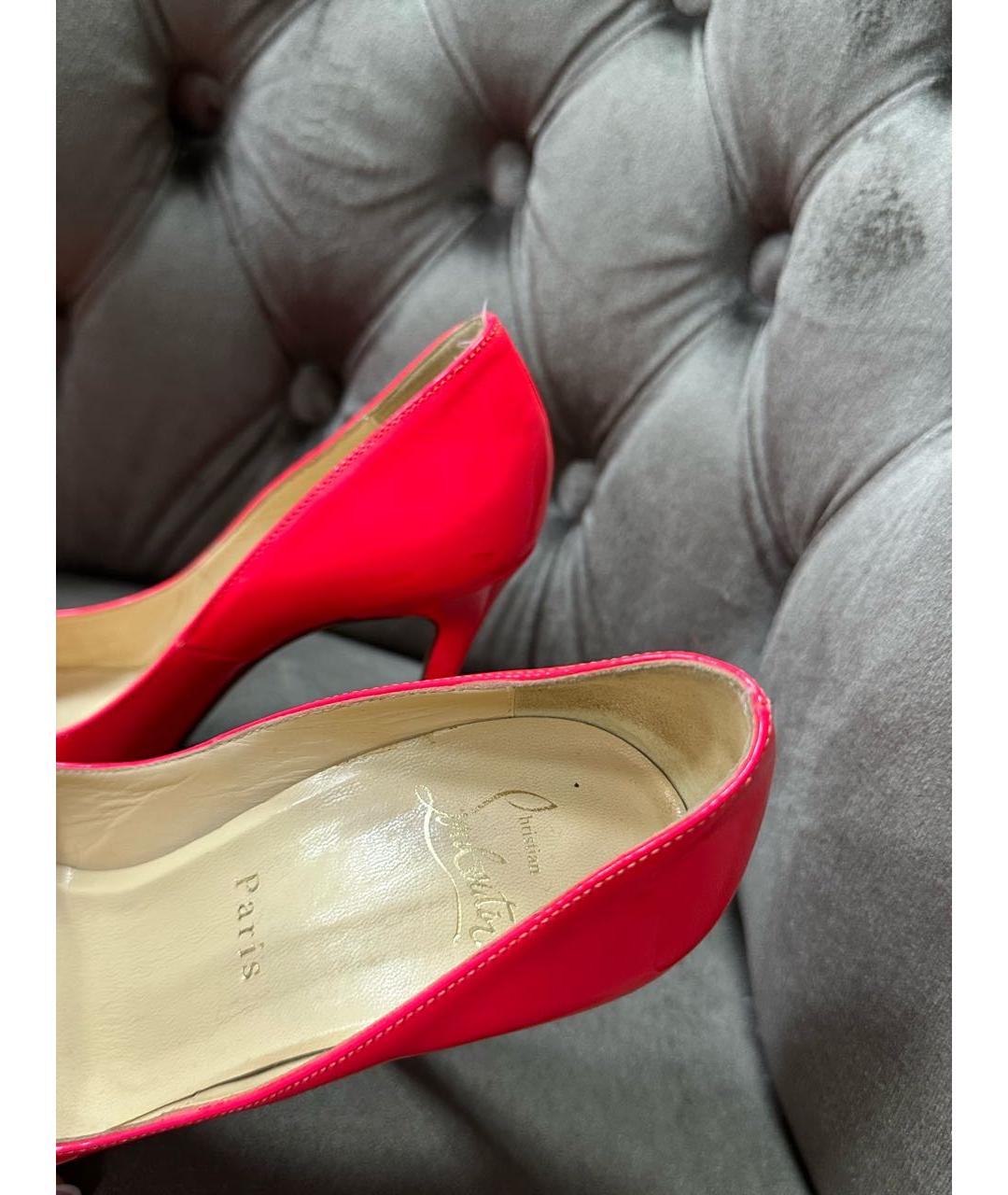 CHRISTIAN LOUBOUTIN Розовые туфли из лакированной кожи, фото 3