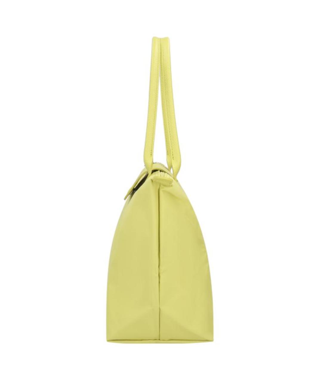 LONGCHAMP Желтая синтетическая сумка тоут, фото 3
