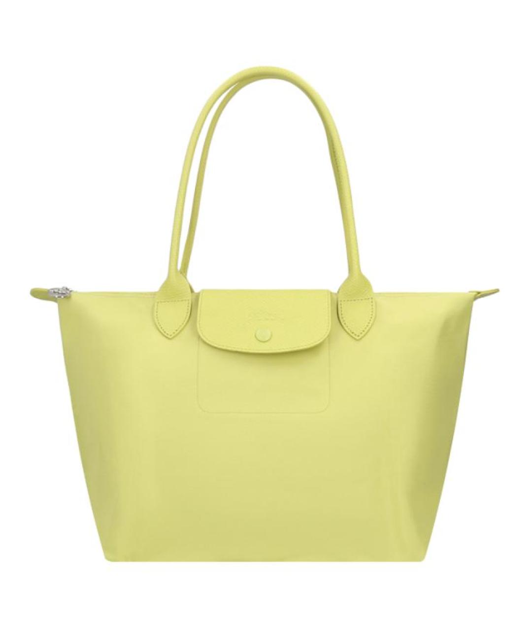LONGCHAMP Желтая синтетическая сумка тоут, фото 1