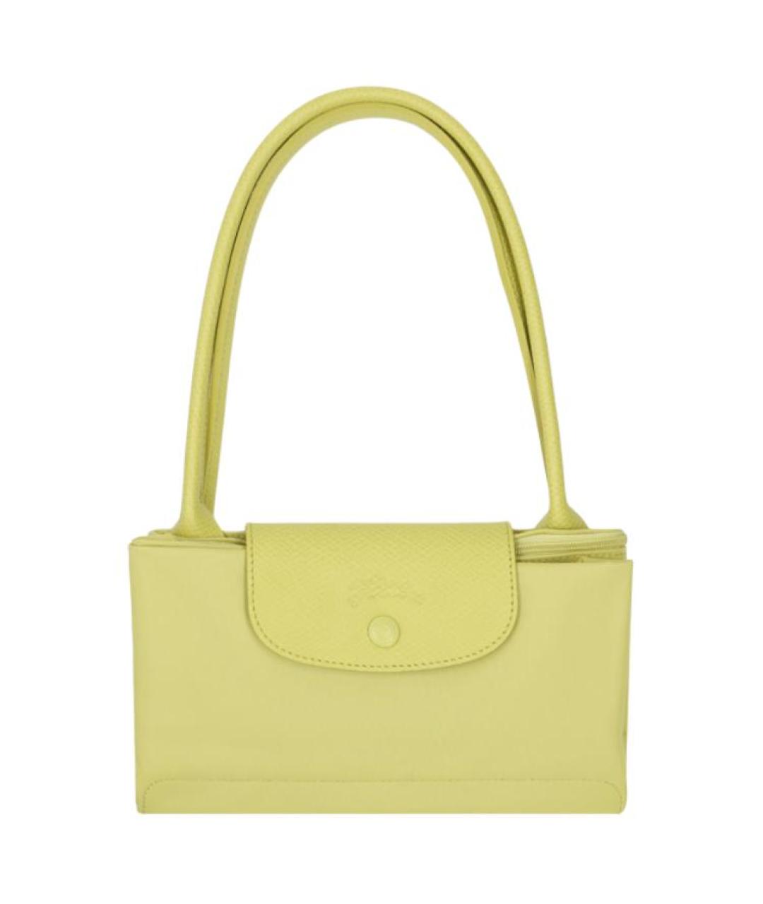 LONGCHAMP Желтая синтетическая сумка тоут, фото 5