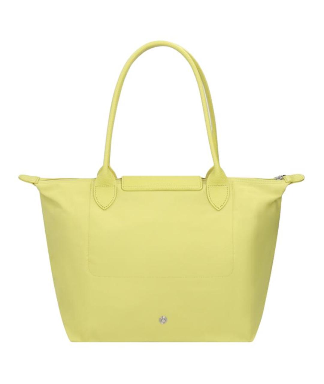 LONGCHAMP Желтая синтетическая сумка тоут, фото 4